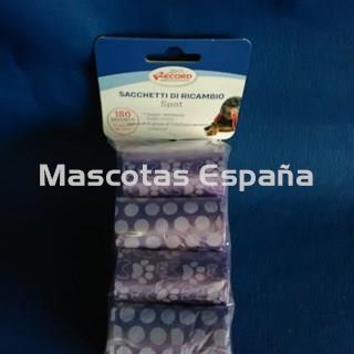 RECORD Bolsas Higiénicas Modelo Spot Pack 9 Rollos (20 Bolsas/Rollo) Malva - Imagen 1