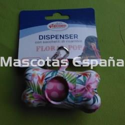 RECORD Dispensador Bolsas Floral Pop + Rollo 15 Bolsas - Imagen 1